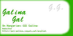 galina gal business card
