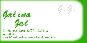 galina gal business card